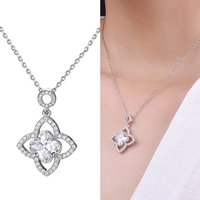 JURE S925 solide chaîne en argent sterling Collier Le One Bijoux zircon 18 pouces