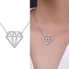 JURE S925 solide chaîne en argent sterling Collier Le One Bijoux zircon 18 pouces