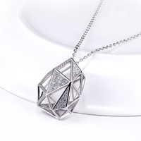 JURE S925 solide chaîne en argent sterling Collier Le One Bijoux zircon 18 pouces