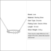 JURE S925 solide chaîne en argent sterling Collier Le One Bijoux zircon 18 pouces