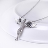 JURE S925 solide chaîne en argent sterling Collier Le One Bijoux zircon Angel-forme de 18 pouces