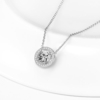 JURE S925 solide chaîne en argent sterling Collier Le One Bijoux zircon rond blanc 18 pouces
