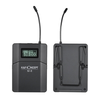 K & F CONCEPT M-8 UHF Système de microphone cravate sans fil avec émetteur-récepteur