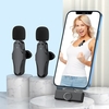 K10 Micro-cravate sans fil Clip-on Mic Plug & Play Type-C pour téléphone Pad PC avec suppression du bruit pour Vlog Gaming Streaming Podcasting Recording