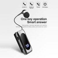 K55 sans fil affaires BT5.2 casque in-ear rétractable écouteur mains libres Sport pilote écouteur télescopique Clip sur stéréo écouteurs avec micro