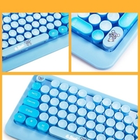 K68 2.4GHz Wireless Cute Retro Round Keycap Keyboard Mouse Set