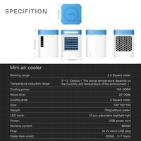 KECHAODA S9 Mini ventilateur de climatisation portable refroidisseur de réfrigérateur domestique