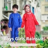 Kids Raincoat Vêtements de pluie respirant Imperméable Imperméable Pour Enfants Garçons Filles Étudiants Rainsuit À Capuche Haute Visibilité Imperméable Réfléchissant