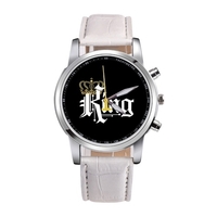KING QUEEN Quartz Movement Montre Garçons et filles