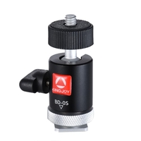 Kingjoy BD-0S Mini tête à tête de balle avec adaptateur de chaussure chaude pour moniteur de lumière LED Caméra DSLR caméscope Video Studio Photo