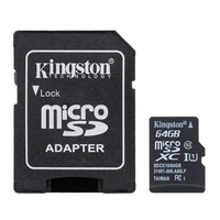 Kingston Class 10 8GB 16GB 32GB 64 GB MicroSD TF Flash Memory Card 48 Mo/s vitesse maximale avec adaptateur carte