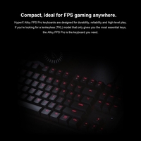 Kingston HyperX Alliage FPS Pro Clavier mécanique Cherry MX Claviers de jeu Rétro-éclairage LED Anti-fantômes Clignotant N-key Rollover Cherry MX Rouge