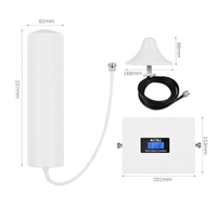 Kit amplificateur de signal amplificateur de signal de téléphone amplificateur de signal de téléphone portable répéteur de signal mobile répéteur de signal tri bande avec antenne cylindrique antenne de plafond omnidirectionnelle 2G 3G 4G amplifica