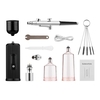 Kit aérographe portable avec compresseur stylo aérographe sans fil portable avec écran LCD double action pression réglable à 3 niveaux batterie intégrée pour peinture modèle coloriage nail art maquillage décoration de gâteau