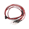 Kit de 4 lumières LED 2 blanches 2 rouges avec contrôleur interrupteur clignotant phare arrière pour 1/10 1/8 Traxxas HSP Redcat RC4WD Tamiya Axial SCX10 D90 HPI RC Car