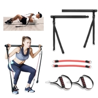 Kit de barre de Pilates détachable portable avec bandes de résistance poignées 60lb / 120lb / 180lb pour les exercices d
