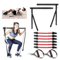 Kit de barre de Pilates détachable portable avec bandes de résistance poignées 60lb / 120lb / 180lb pour les exercices d