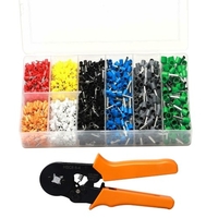 Kit de bornes de câble à sertir 800 pièces Kit de connecteur électrique à fil isolé boîte assortie avec pince à fil Portable
