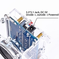 Kit de bricolage radio FM numérique LED SCM module radio FM Kit de pratique de projet de soudure 5W haut-parleur 87-108MHz réglage pas à pas pour l