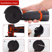 Kit de broyage à angle de brosse sans fil 12V,  disque de dégissage 3 pouces/76mm,  outil de broyage à angle léger