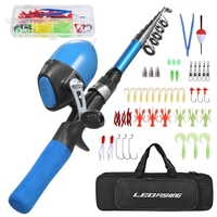 Kit de canne à pêche télescopique Portable 1.5m pour démarreur de pêche pour enfants