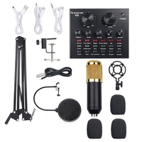 Kit de carte son live multifonctionnelle + kit microphone