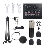 Kit de carte son live multifonctionnelle + kit microphone