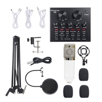 Kit de carte son live multifonctionnelle + kit microphone