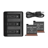 Kit de charge chargeur triple canal avec 2 pièces 1300mAh Batteries Li-ion rechargeables câble de charge USB pour caméra d