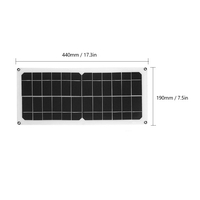 Kit de chargeur USB pour panneau solaire monocristallin avec contrôleur solaire 10 A et câbles