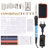 Kit de combustion du bois avec pointes de fer à souder Outil de brûleur à bois multifonctionnel Température réglable 200-450 ℃ Stylo pyrograveur professionnel pour gravure sur bois gaufrage sculpture soudure adultes débutants 53PCS Kits