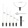 Kit de coupe-mousse électrique portatif 24W avec 5 pointes droites et 1 pointe en arc Stylo de coupe en mousse portable à température constante Coupe-fil chaud Outil de coupe en polystyrène Graveur
