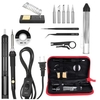 Kit de fer à souder 14 en 1 60W fer à souder à température réglable avec interrupteur marche / arrêt 5pcs conseils de soudure ventouse dessoudage mèche fil à souder pince à épiler antistatique support de fer avec éponge de nettoyage organisateu
