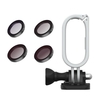 Kit de filtre de caméra TELESIN avec filtres 4pcs (CPL + ND8 + ND16 + ND32) + boîtier de protection de la caméra ABS + matériau PC avec remplacement de la base mobile à vis longue pour caméra Insta360 GO2