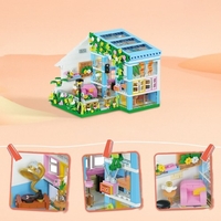 Kit de maison de poupée bricolage en bois Kit de maison de poupée miniature bricolage cadeau de Noël jouet parent-enfant