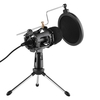 Kit de microphone vidéo avec Mini Microphone trépied antichoc filtre anti-pop pare-brise câble adaptateur USB 3.5mm prise TRS