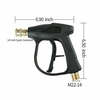 Kit de nettoyeur haute pression Pistolet de nettoyage haute pression Pistolet à mousse portable pour lave-auto Pistolet à mousse Jet de lavage de voiture Pulvérisateur de lavage ménager avec 5 buses de pulvérisation