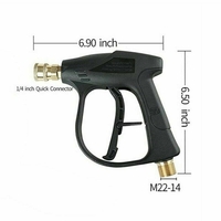 Kit de nettoyeur haute pression Pistolet de nettoyage haute pression Pistolet à mousse portable pour lave-auto Pistolet à mousse Jet de lavage de voiture Pulvérisateur de lavage ménager avec 5 buses de pulvérisation