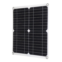 Kit de panneau solaire monocristallin 18V 25W double USB chargeur de téléphone portable camping en plein air étanche avec contrôleur solaire 12/24V 60A PWM