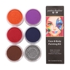 Kit de peinture pour le visage et le corps 6 couleurs peinture de maquillage Pigment effet perle peintures activées par l