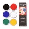 Kit de peinture pour le visage et le corps 6 couleurs peinture de maquillage Pigment peintures activées par l