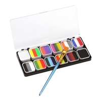Kit de peinture professionnel visage et corps 12 couleurs arc-en-ciel peintures activées par l