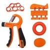 Kit de prise en main 5-en-1 Force Trainer Résistance réglable Doigt Exerciseur Civière Bande Grip Anneaux Ballon Athlètes Grimpeurs Entraînement Physiothérapie Équipement Bleu