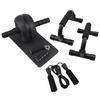 Kit de rouleaux de roue AB Ensemble de roues abdominales avec barre de poussée,  corde à sauter,  pince à main et genouillère,  équipement d