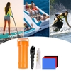 Kit de réparation SUP avec patchs en PVC et colle pour gonflables Kit de réparation de stand-up paddle portable avec clé pour planche de surf de radeau de bateau de kayak gonflable