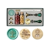 Kit de sceau de cire rétro Perles de cire à cacheter Cuillère de fusion de cire Timbre de sceau de cire Bougie Tête de cuivre remplaçable Stylo métallique pour enveloppes Cartes de lettre Invitations de mariage Emballage Cadeau d