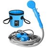Kit de seau pliant de douche extérieure électrique 12V de camping Shower