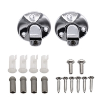 Kit de supports de pare-soleil une paire chromé avec douille de vis