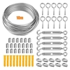 Kit de suspension de lumière de chaîne en acier inoxydable câble métallique en acier inoxydable outil de Suspension de lumières de chaîne robuste pour jardin extérieur à l