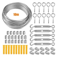 Kit de suspension de lumière de chaîne en acier inoxydable câble métallique en acier inoxydable outil de Suspension de lumières de chaîne robuste pour jardin extérieur à l